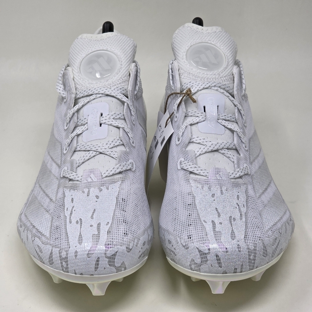 Adidas Adizero Electric American Football Cleats White Men's Size 9 IE4413 New - Picture 7 of 13